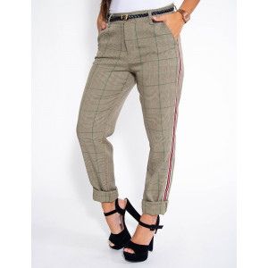 Calça de alfaiataria feminina xadrez new arrivals