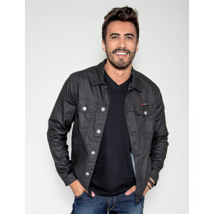 Jaqueta jeans resinada deals
