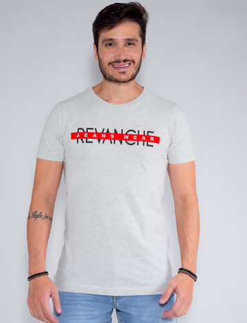 Camiseta Com Estampa Atacado Masculina Revanche Vlad Mescla Claro