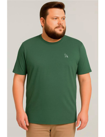 Camiseta Bordada Plus Size Atacado Masculina Revanche Medina Verde Aspen