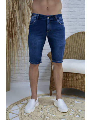Bermuda Jeans Com Bordado No Bolso Atacado Masculina Revanche Nyeri