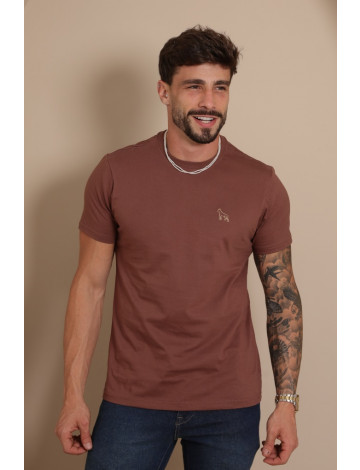 Camiseta Básica Atacado Masculino Revanche Foggia Marrom