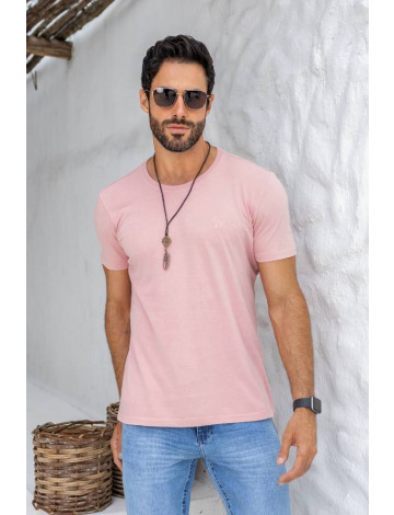 Camiseta Estonada Atacado Masculina Revanche Leandre Rosê