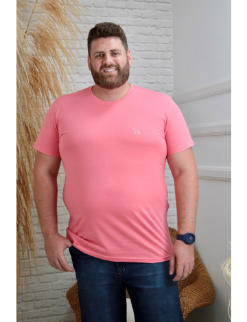 Camiseta Bordada Plus Size Atacado Masculina Revanche Medina Rosa