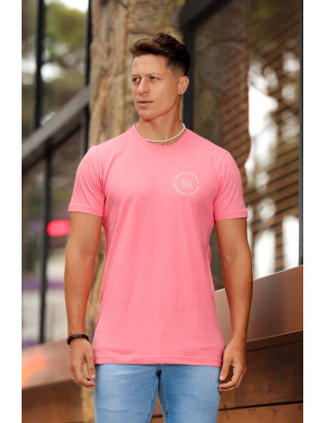 Camiseta Estampada Atacado Masculina Revanche Mértola Rosa