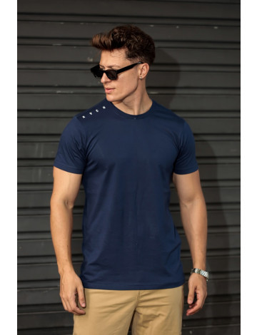 Camiseta Decote Careca Estampada Atacado Masculina Revanche Duruelo Azul Marinho
