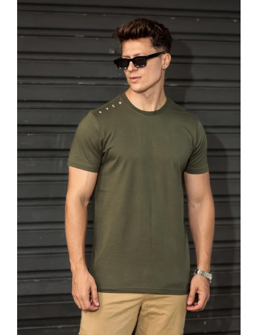 Camiseta Decote Careca Estampada Atacado Masculina Revanche Duruelo Verde Musgo