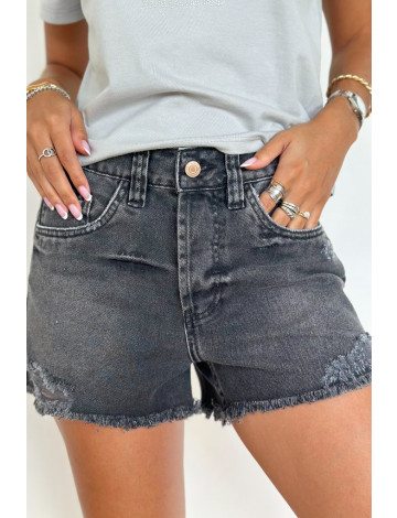 Shorts Jeans Boyfriend Barra Desfiada Atacado Feminina Revanche Quellón Unica