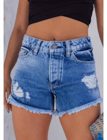 Shorts Jeans Atacado Feminino Revanche Catharina Azul