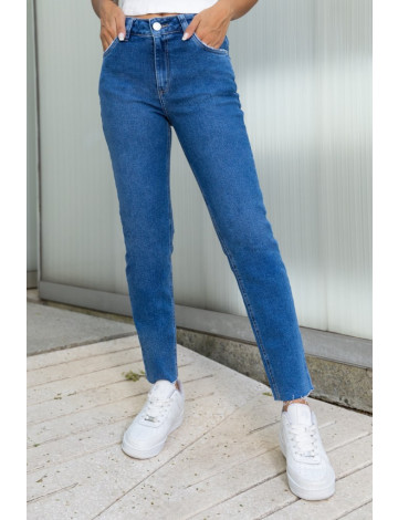 Calça Jeans Fit Com Barra A Fio Atacado Feminina Revanche Junik