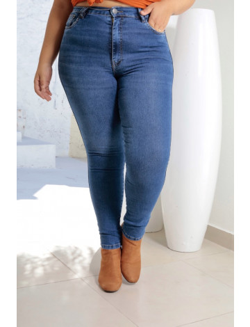 Calça Jeans Skinny Barra Normal Cuvy Atacado Feminina Revanche Villegas Azul
