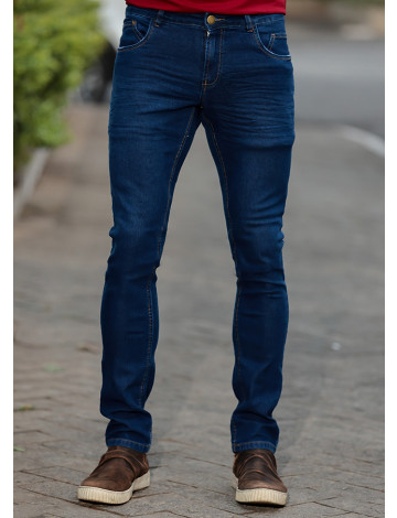 Calça Jeans Reta Atacado Masculina Revanche Faium Azul