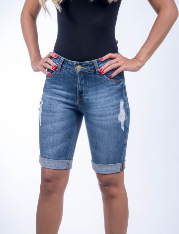 Bermudas jeans ciclista cheap