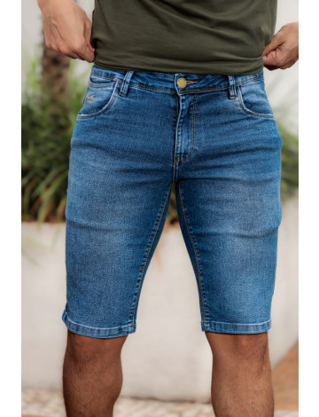 Bermuda Jeans Básica Bordada Atacado Masculina Revanche Belmonte