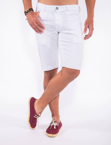 Bermuda Sarja Atacado Barra Virada Masculina Revanche Fort Worth Frente