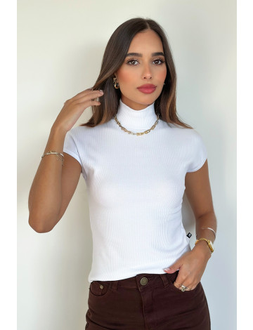 Blusa Gola Alta Atacado Feminino Revanche Bonônia Branco