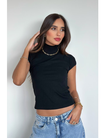 Blusa Gola Alta Atacado Feminino Revanche Bonônia Preto