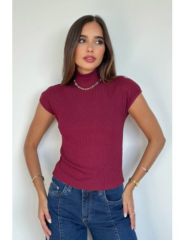 Blusa Gola Alta Atacado Feminino Revanche Bonônia Vinho