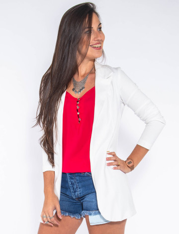 Blazer Atacado Max Feminino Revanche Berna Off-White Frente