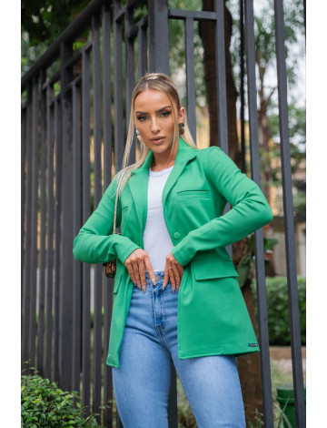 Blazer de Bandagem Atacado Feminina Revanche Rutana Verde