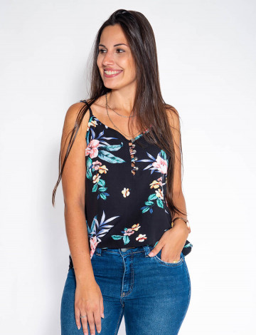 Blusa Atacado Alcinha Feminina Revanche Lisieux Preto Frente