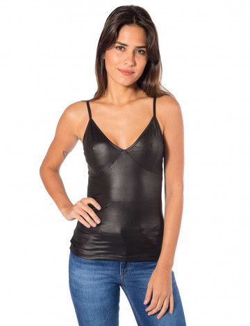 Blusa Atacado Cirre Feminino Revanche Virginia B Preto Palito Frente