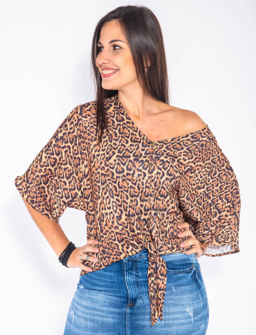 Blusa Atacado Estampada Revanche Onça Frente