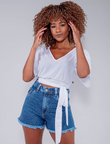 Blusa Atacado Feminina Revanche Sophie Branco Frente