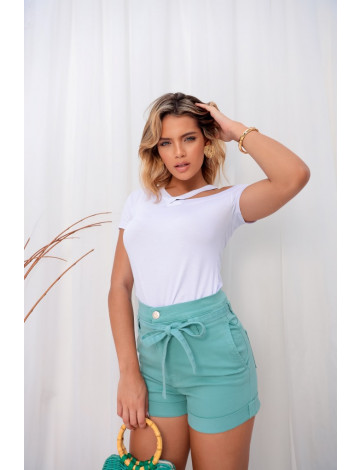 Blusa Com Detalhe de Tiras Atacado Feminina Revanche Itaúna Branco