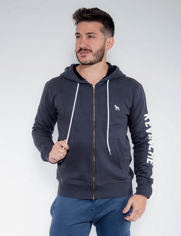 Blusa Moletom Atacado Básico Masculina Revanche Alemanha Cinza Frente