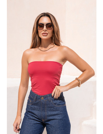 Blusa Tomara Que Caia Atacado Feminino Revanche Zemen Vermelho Cereja