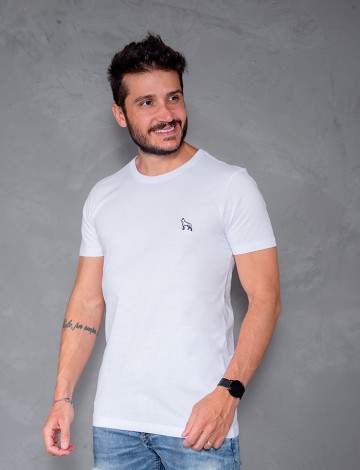 Camiseta Básica Atacado Masculino Revanche Foggia Branco