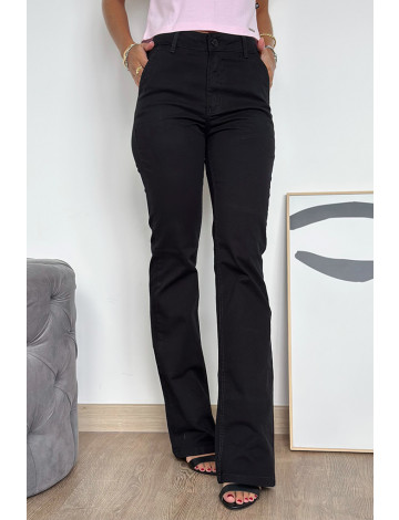 Calça Flare Color Cintura Intermediaria Atacado Feminino Revanche Arona Preto