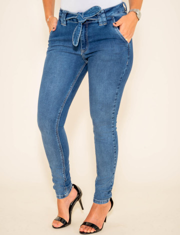 calça jeans de laço