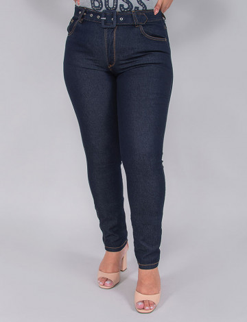 Calça Jeans Atacado Cigarrete Plus Size Feminino Revanche Antonia Azul Frente