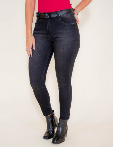 Calça Jeans Atacado Cropped Black Feminina Revanche Siria Frente