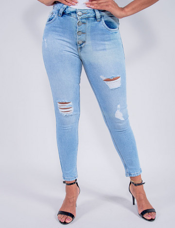 Calça Jeans Atacado Cropped Feminino Revanche Betina Frente
