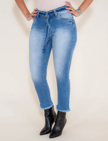 Calça Jeans Atacado Cropped Mom Jeans Feminina Revanche Chipre  Frente