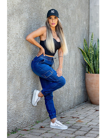 Calças jogger top feminina atacado