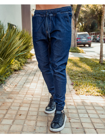 Calça Jeans Atacado Jogger Masculina Revanche Donatello Azul Frente