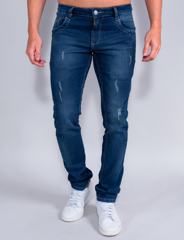 Calça Jeans Atacado Reta Masculina Revanche Thiago Azul Frente