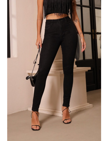 Calça jeans black modeladora com pedraria atacado feminina Revanche Conchal Preto Avulsa 36