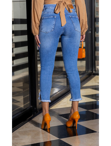 Cal a Jeans Cropped Com Strass Na Barra Atacado Feminina Revanche