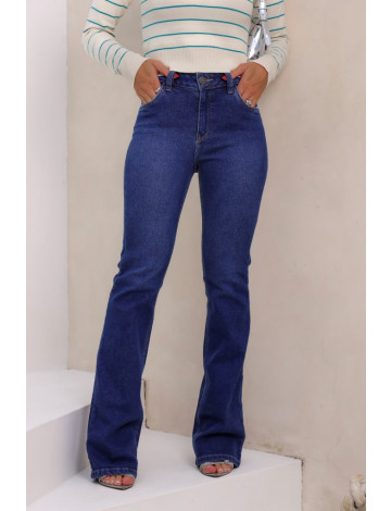 Calça Jeans Flare Atacado Feminina Revanche Pama Azul