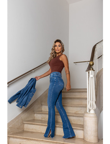 Calça feminina clearance aberta na lateral