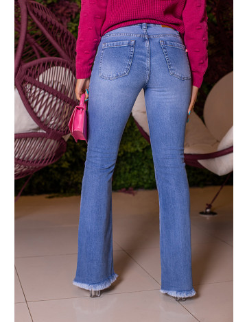 Cal a Jeans Flare Com Barra Desfiada Atacado Feminina Revanche