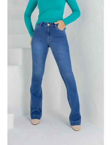 Calça feminina best sale com barra larga