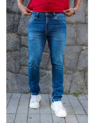 Calça Jeans Regular Com Elástano Atacado Masculina Revanche Barnaul Azul