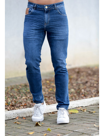 Calça Jeans Reta Atacado Masculina Revanche Osorno Azul