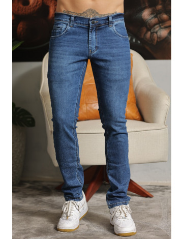 Calça Jeans Reta Com Bolso Embutido Atacado Masculina Revanche Filingue